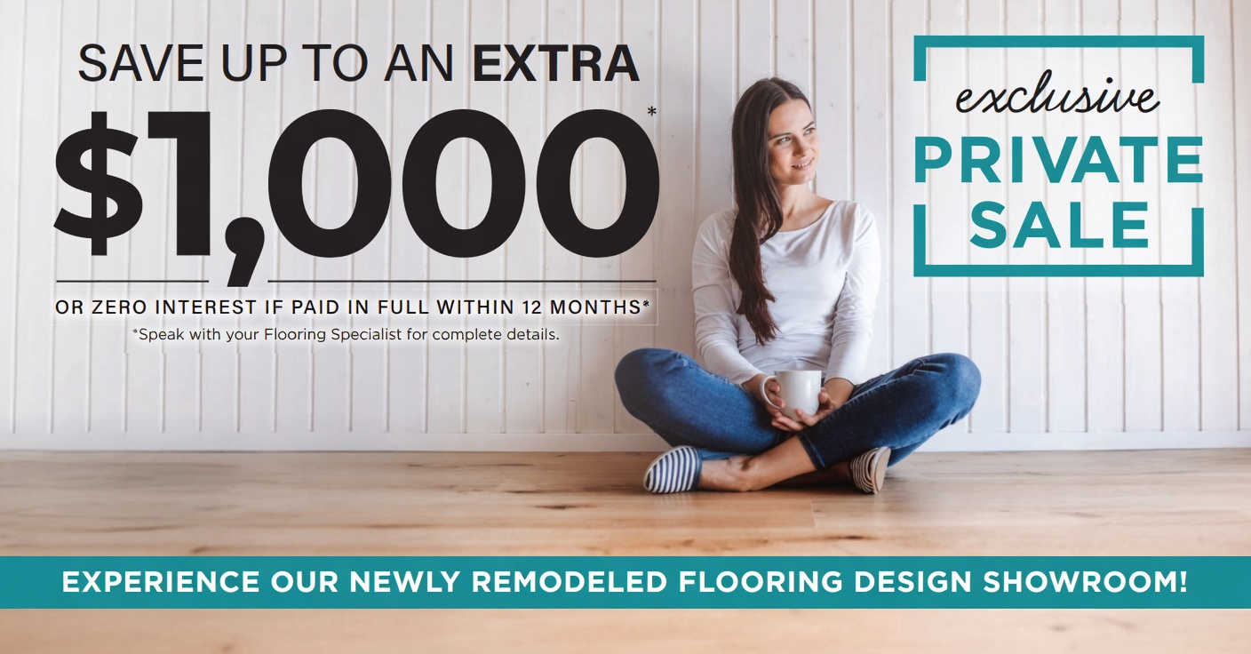 Exclusive Private Flooring Sale Graphic